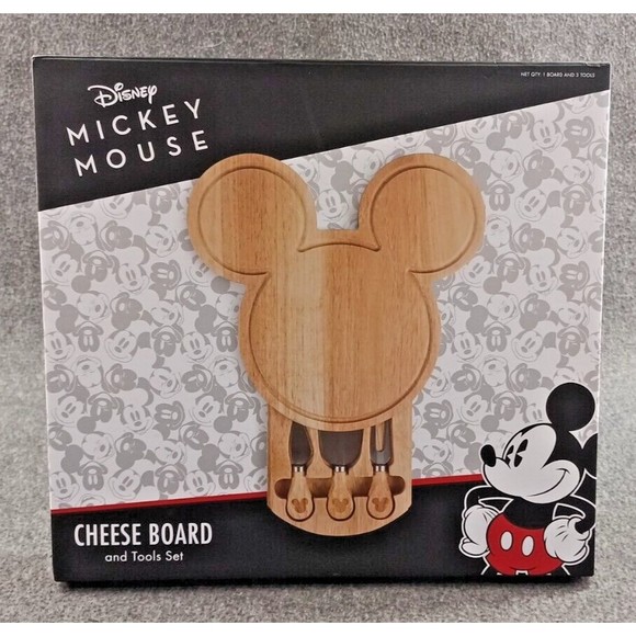 TOSCANA - a Picnic Time brand Disney Mickey Mouse Head Shaped Cheese Knife, C...